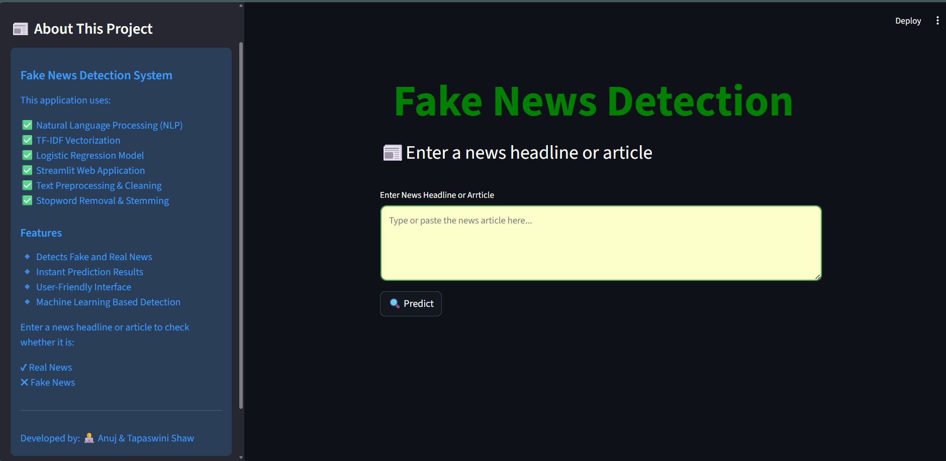 Fake News Detection Thumbnail